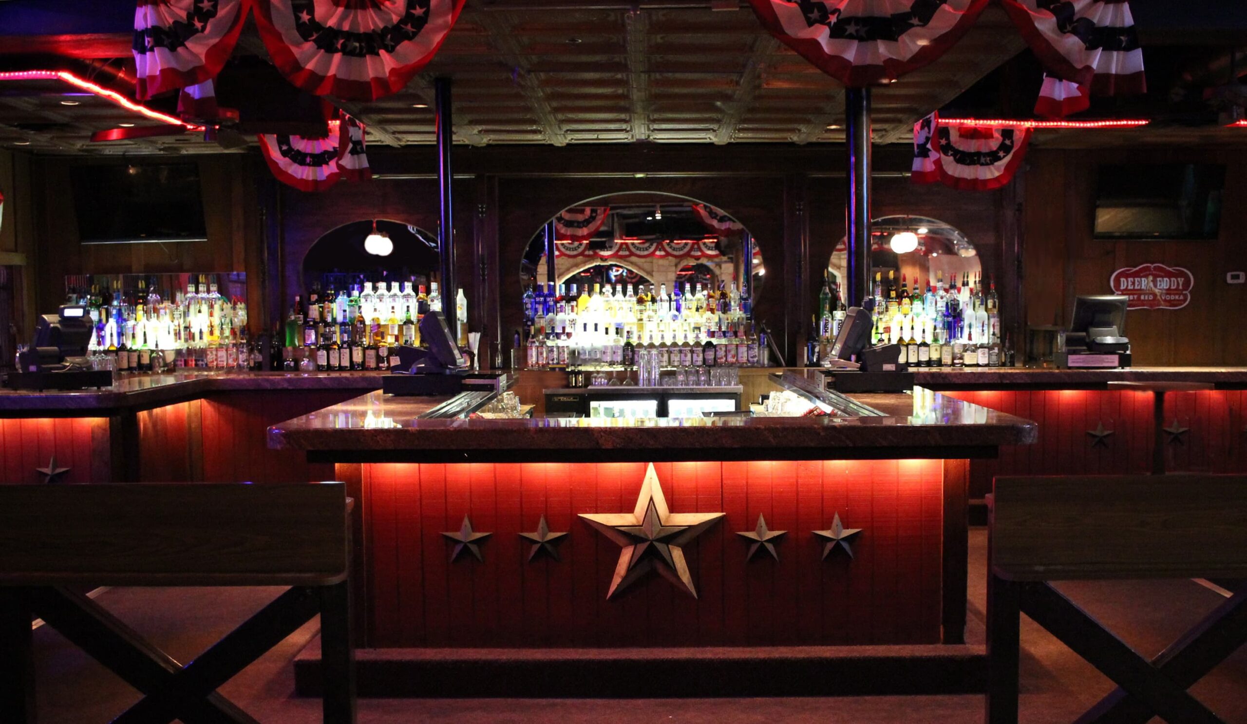 The Horseshoe bar at The Round-Up Saloon